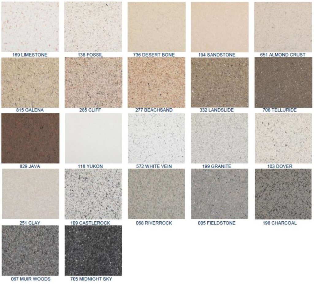 imitation stone color options for counters