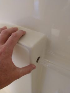 Pagosa Springs fiberglass shower chip repair finished